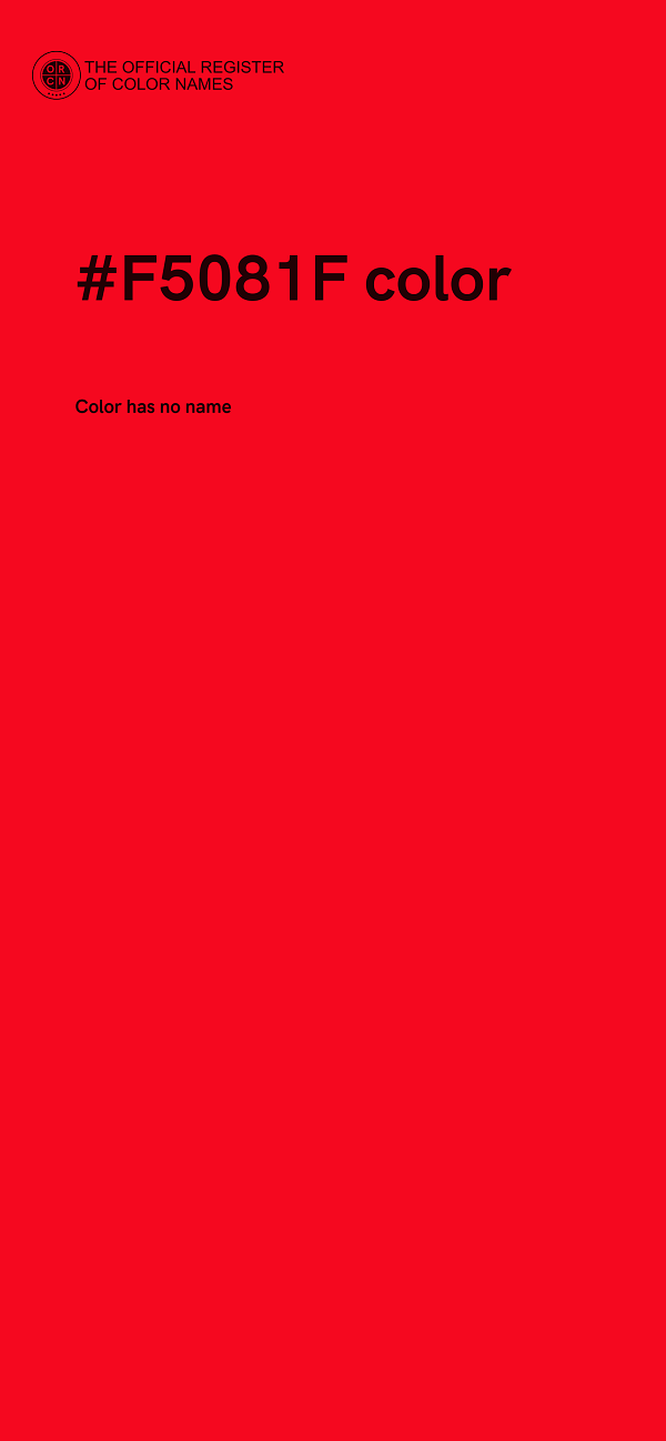 #F5081F color image