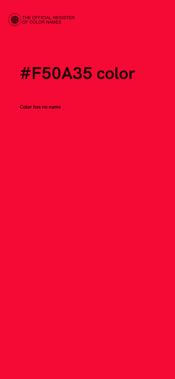 #F50A35 color image