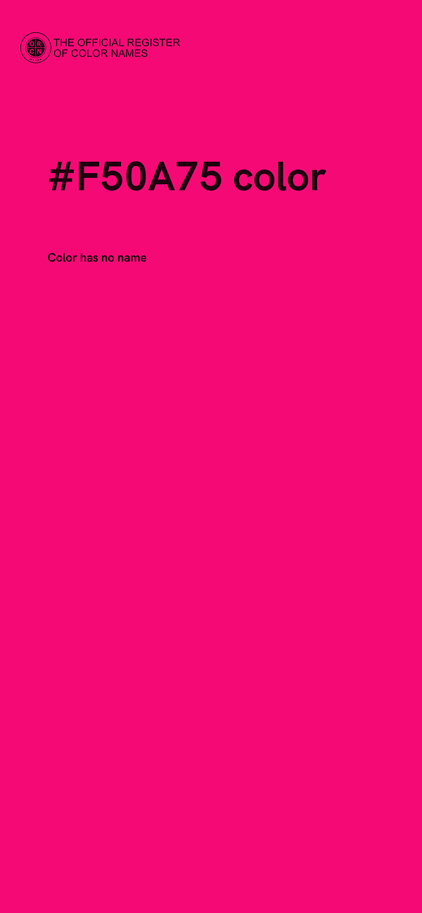 #F50A75 color image