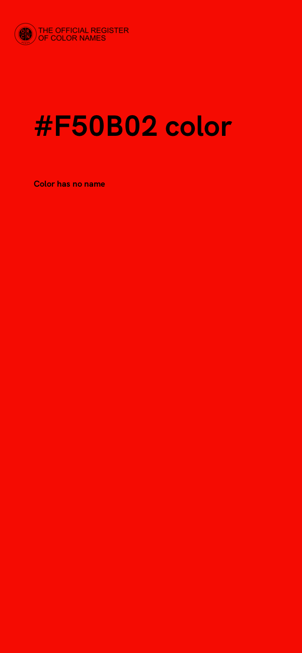 #F50B02 color image