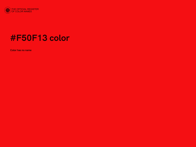 #F50F13 color image