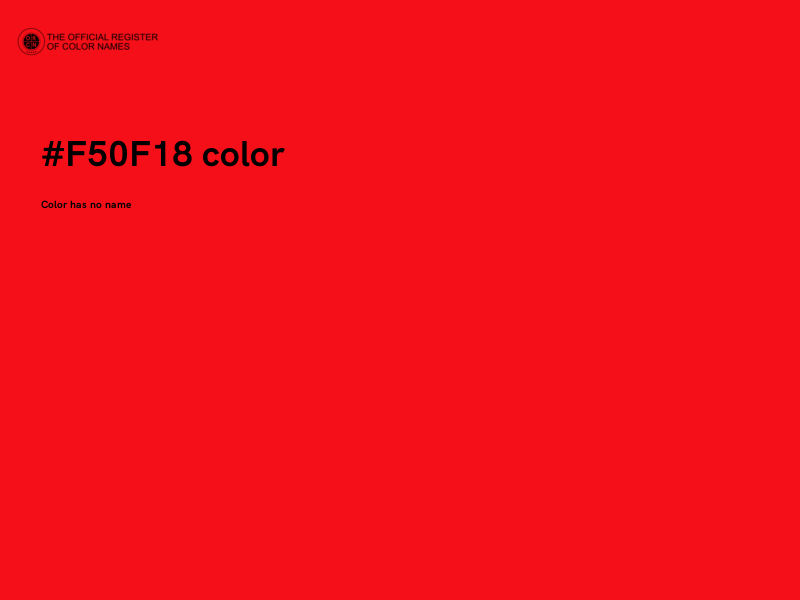 #F50F18 color image