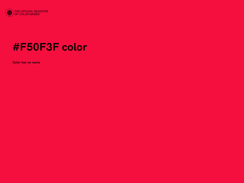 #F50F3F color image