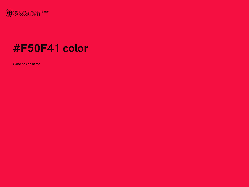 #F50F41 color image