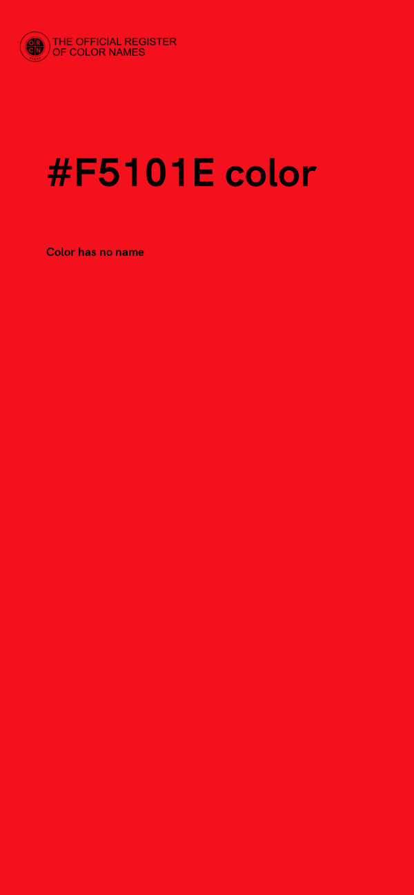 #F5101E color image