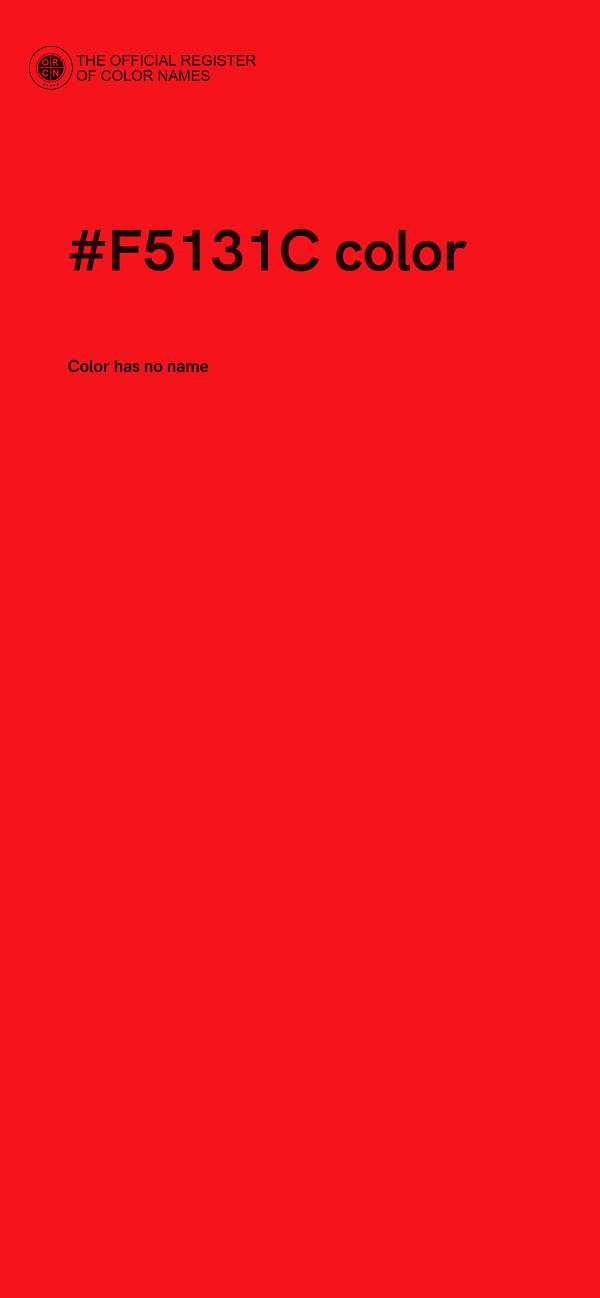 #F5131C color image