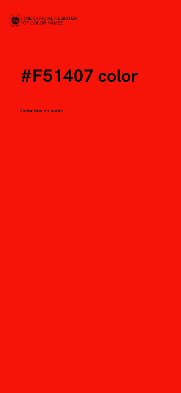 #F51407 color image