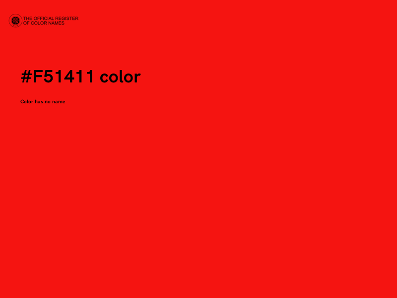 #F51411 color image