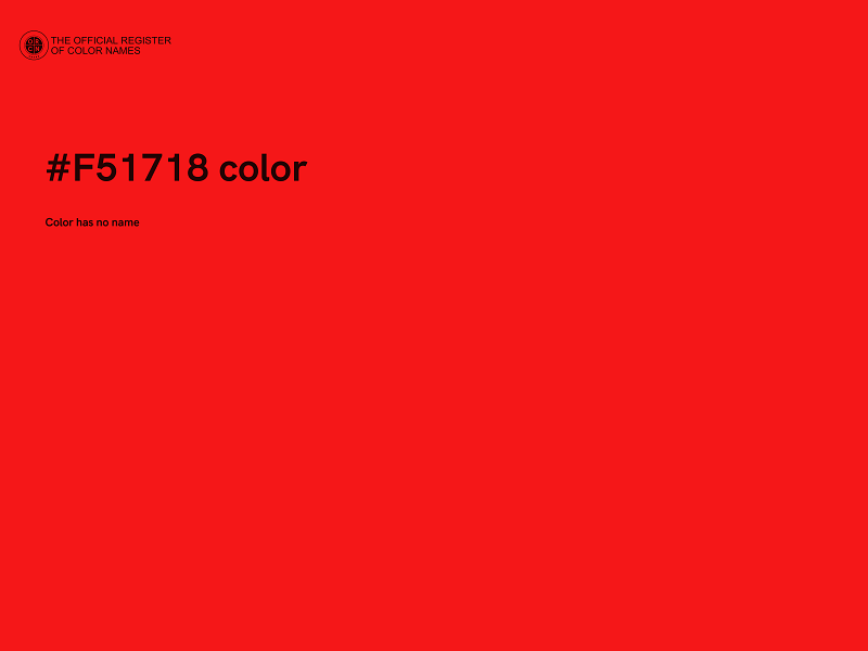 #F51718 color image