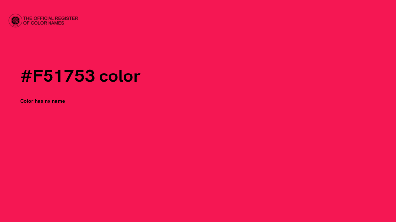 #F51753 color image