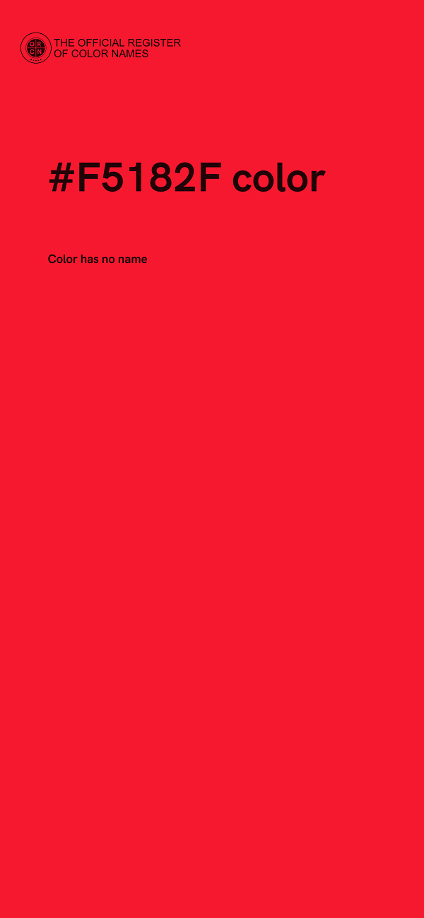 #F5182F color image