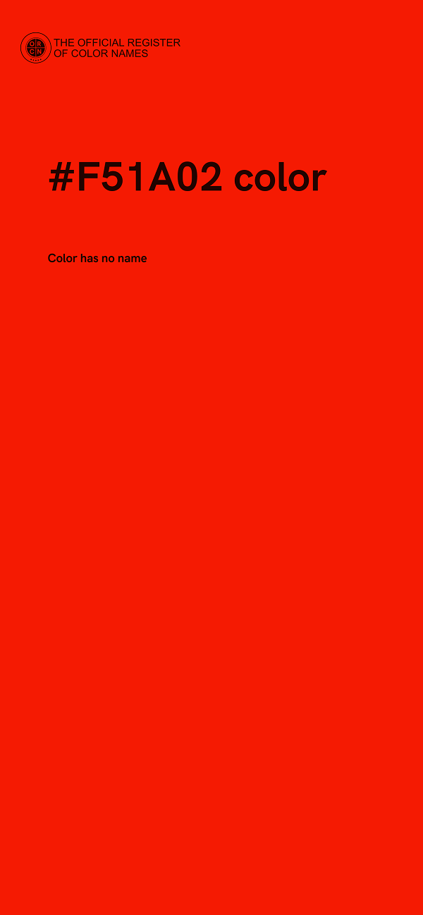 #F51A02 color image