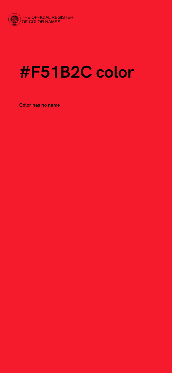 #F51B2C color image