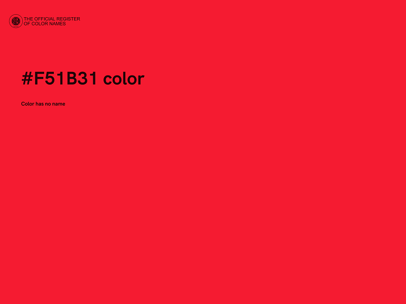 #F51B31 color image