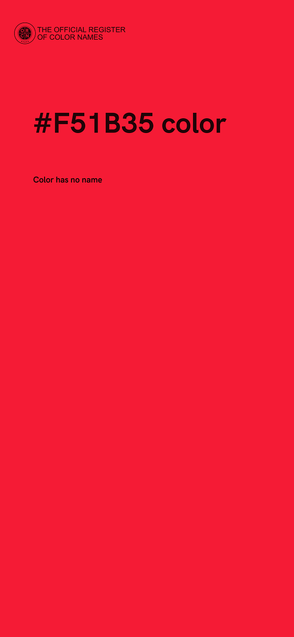 #F51B35 color image