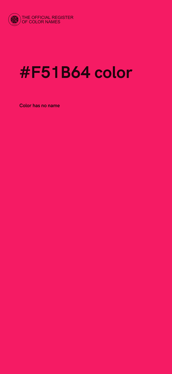 #F51B64 color image