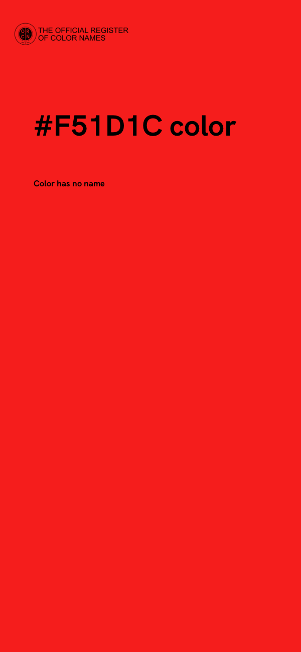 #F51D1C color image