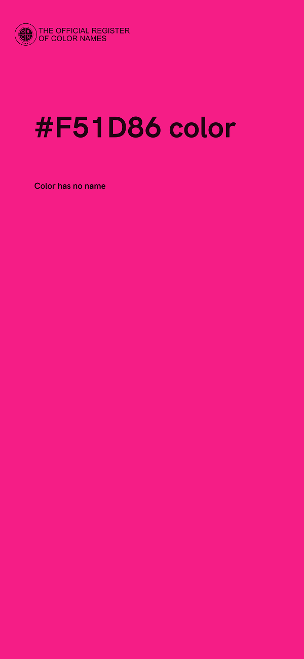 #F51D86 color image