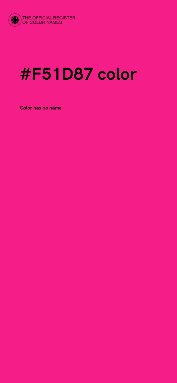 #F51D87 color image