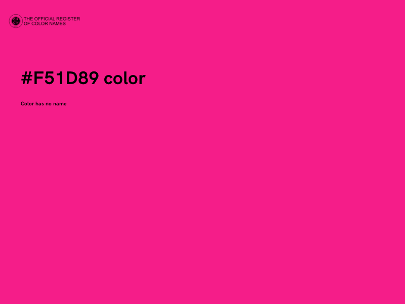 #F51D89 color image