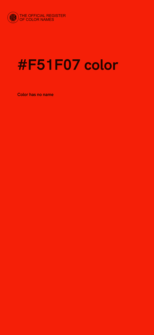 #F51F07 color image