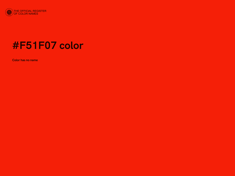 #F51F07 color image