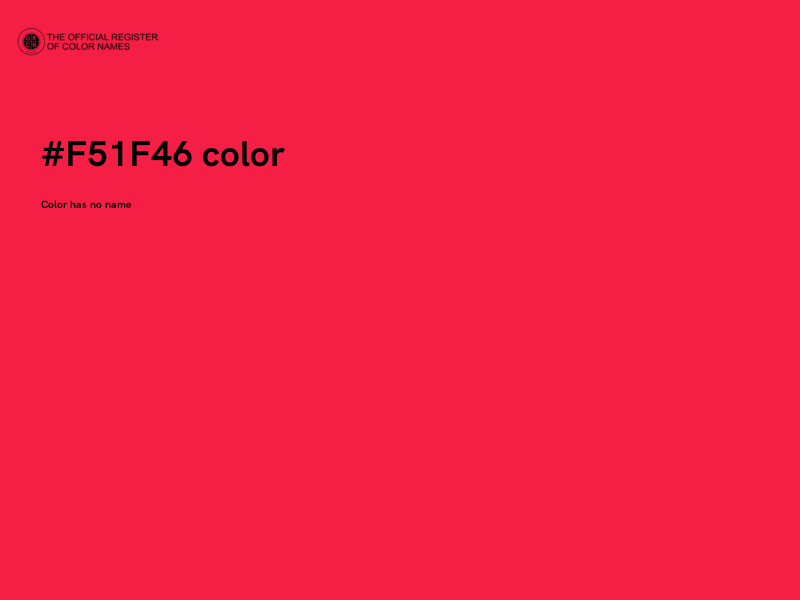 #F51F46 color image