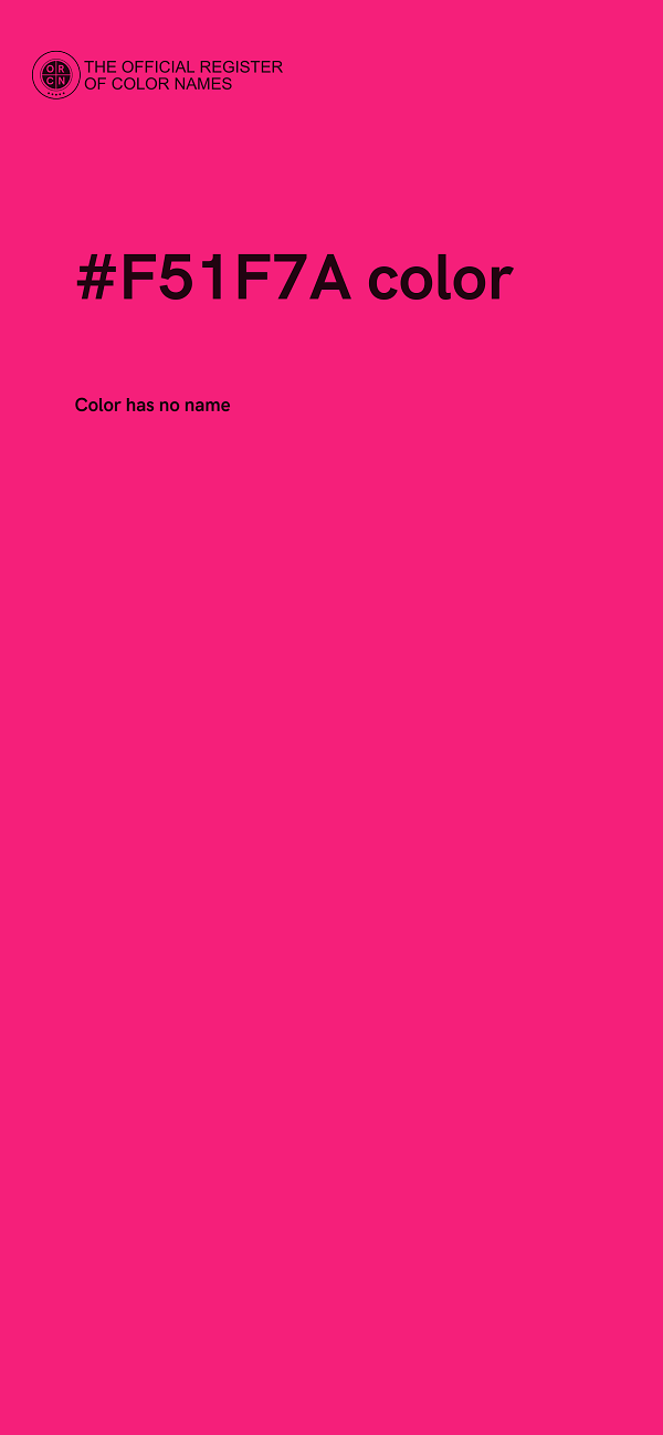 #F51F7A color image