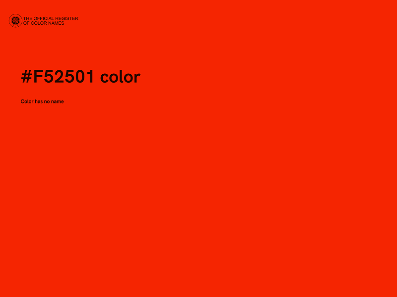 #F52501 color image