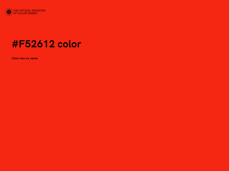 #F52612 color image