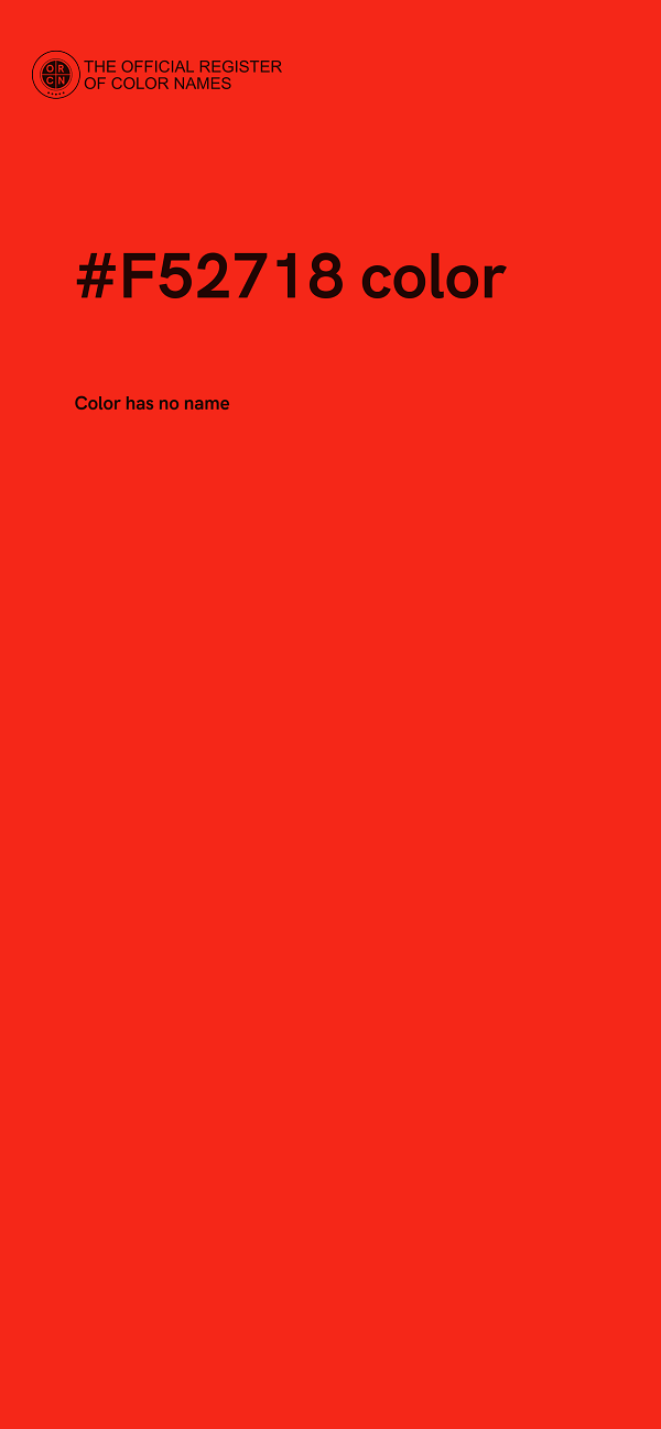#F52718 color image