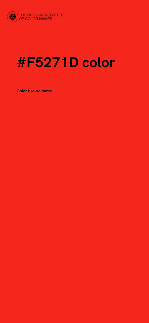 #F5271D color image
