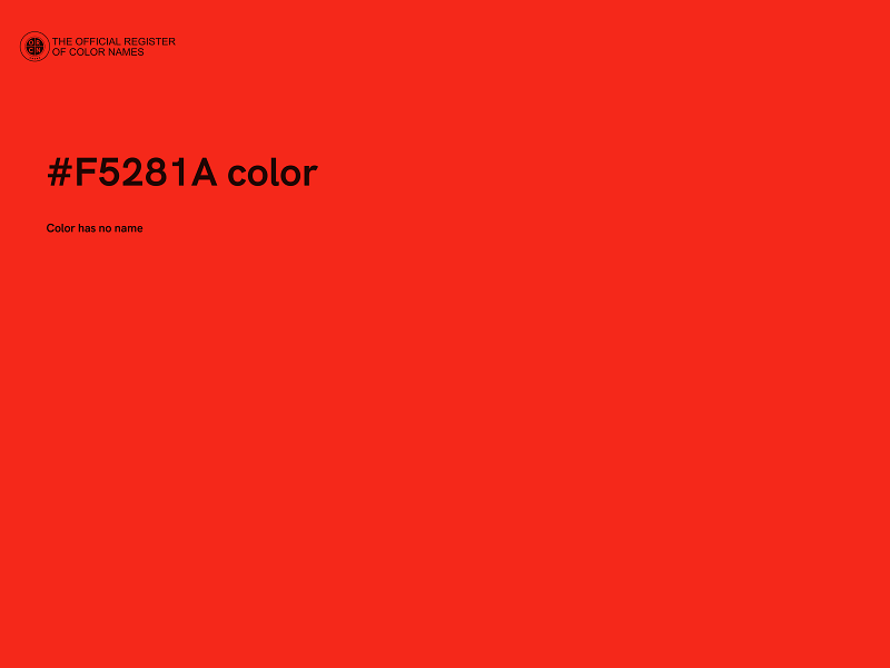 #F5281A color image