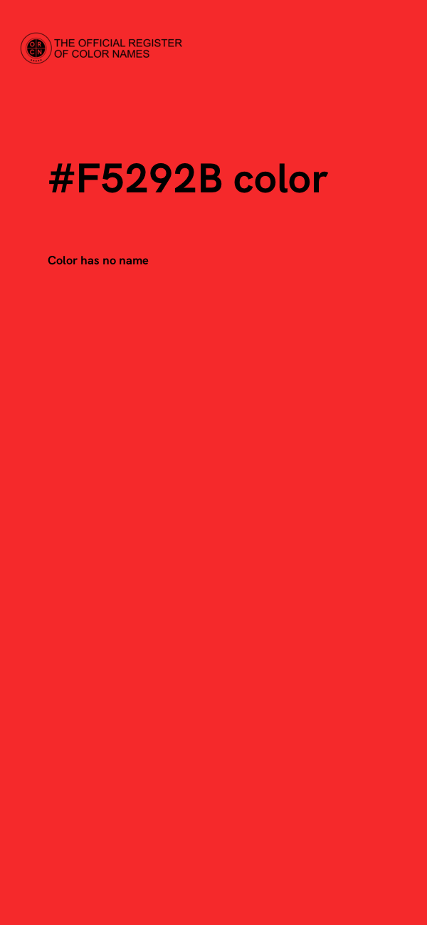 #F5292B color image