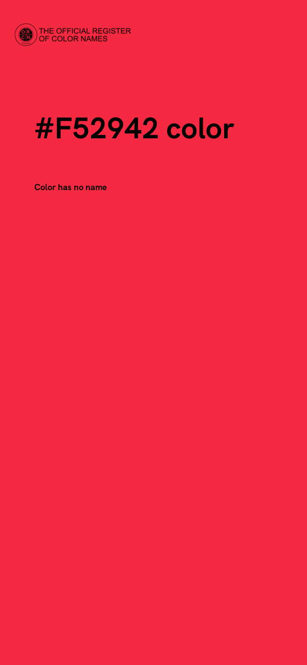 #F52942 color image