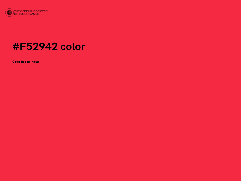 #F52942 color image