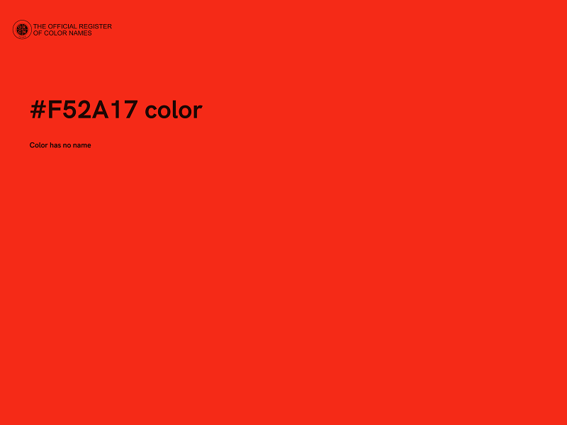 #F52A17 color image