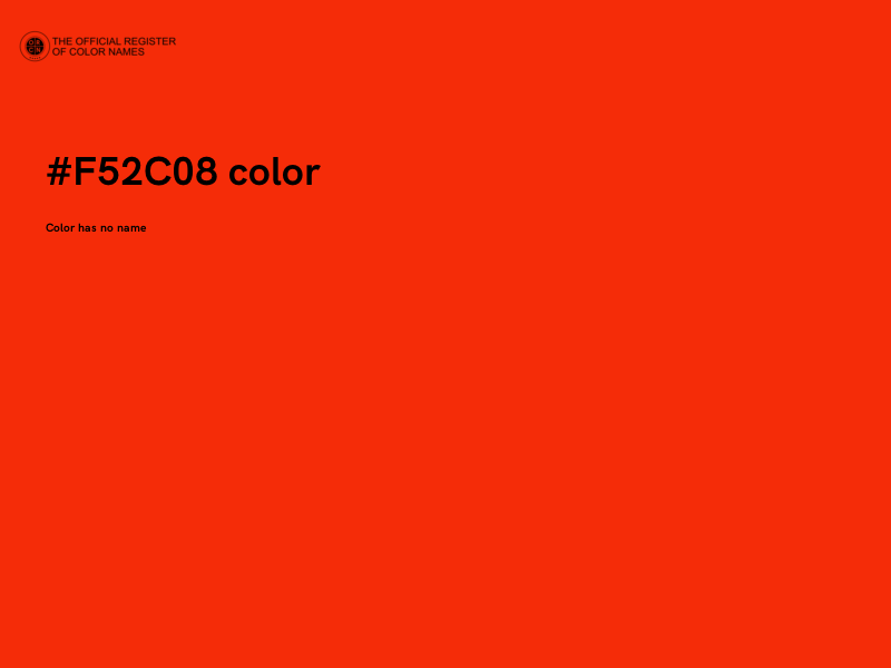 #F52C08 color image