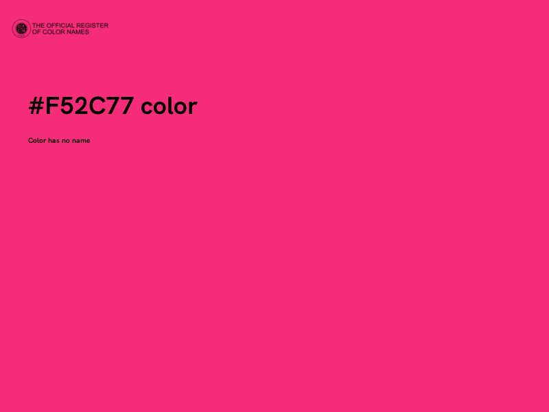 #F52C77 color image
