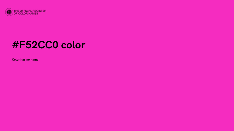 #F52CC0 color image