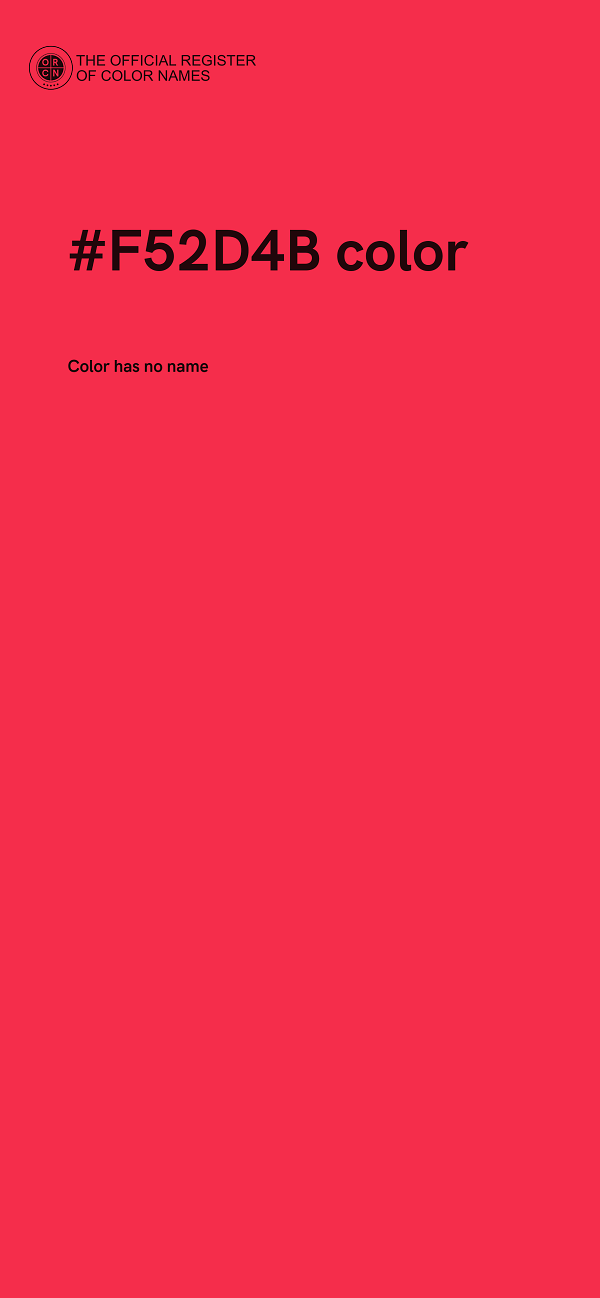 #F52D4B color image