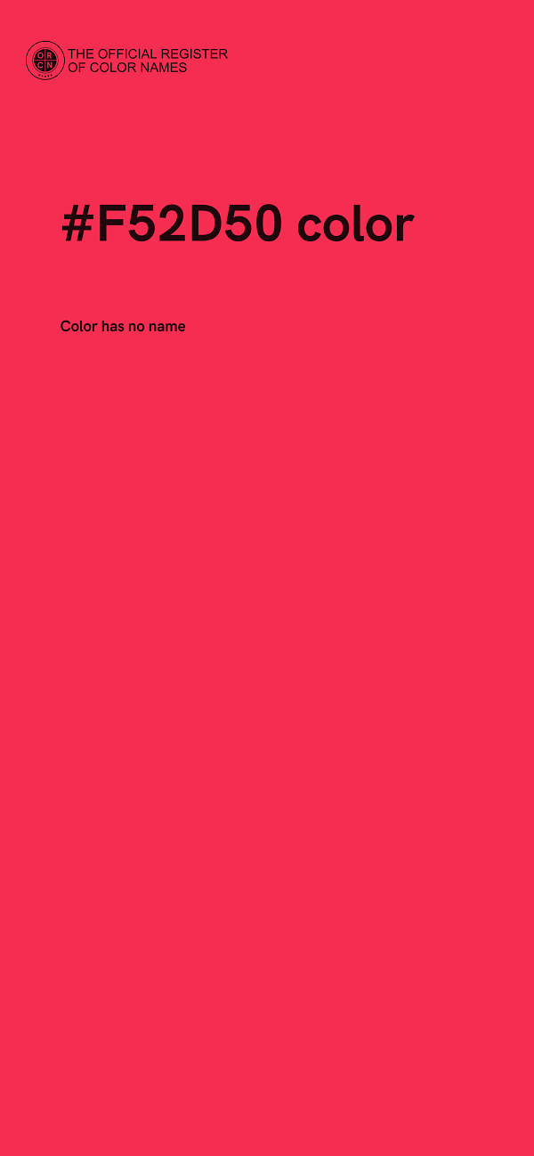 #F52D50 color image