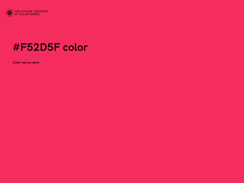 #F52D5F color image
