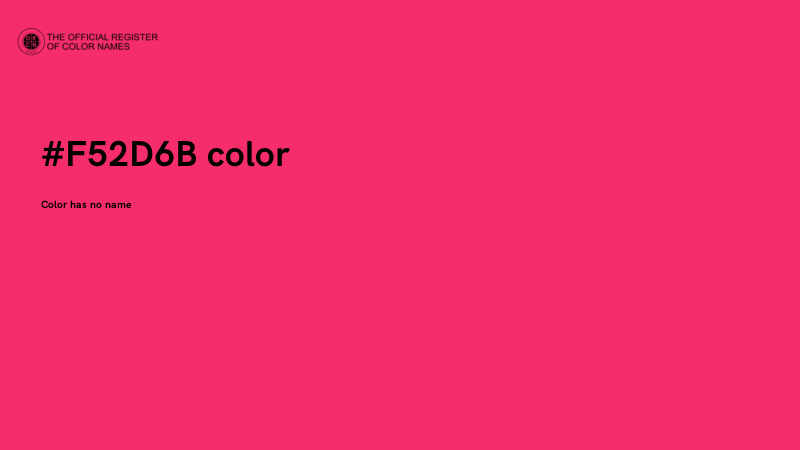 #F52D6B color image