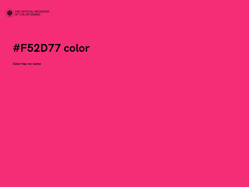 #F52D77 color image