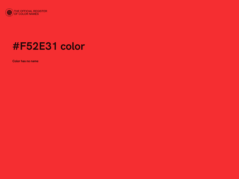 #F52E31 color image