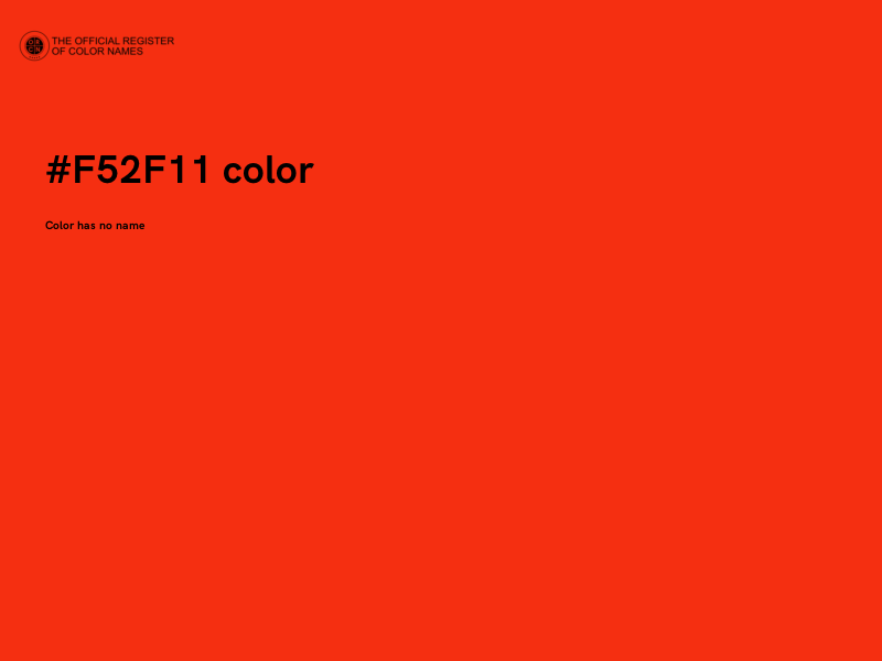 #F52F11 color image