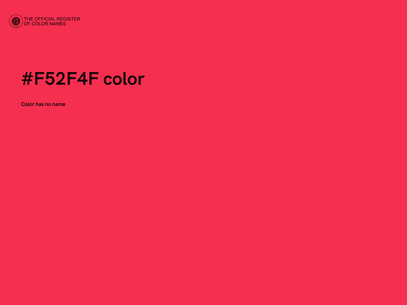 #F52F4F color image