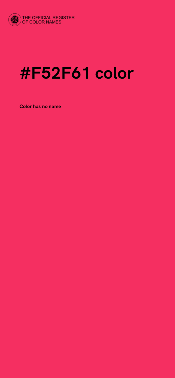 #F52F61 color image