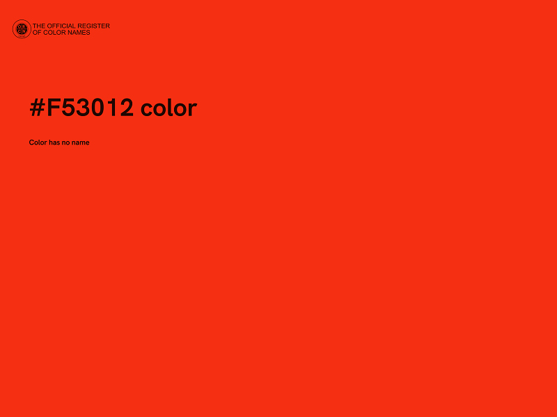 #F53012 color image